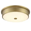 Abbey 12" LED Flush Mount, Aged Brass