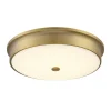 Abbey 15" LED Flush Mount, Aged Brass