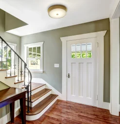 Abbey 15" LED Flush Mount, Aged Brass