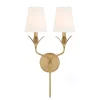 Alice Double Sconce, Antique Gold