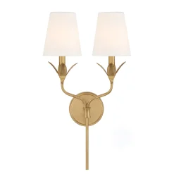 Alice Double Sconce, Antique Gold