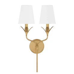 Alice Double Sconce, Antique Gold