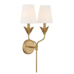 Alice Double Sconce, Antique Gold
