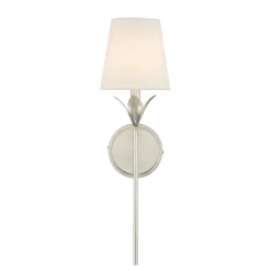 Alice Single Sconce, Antique Silver