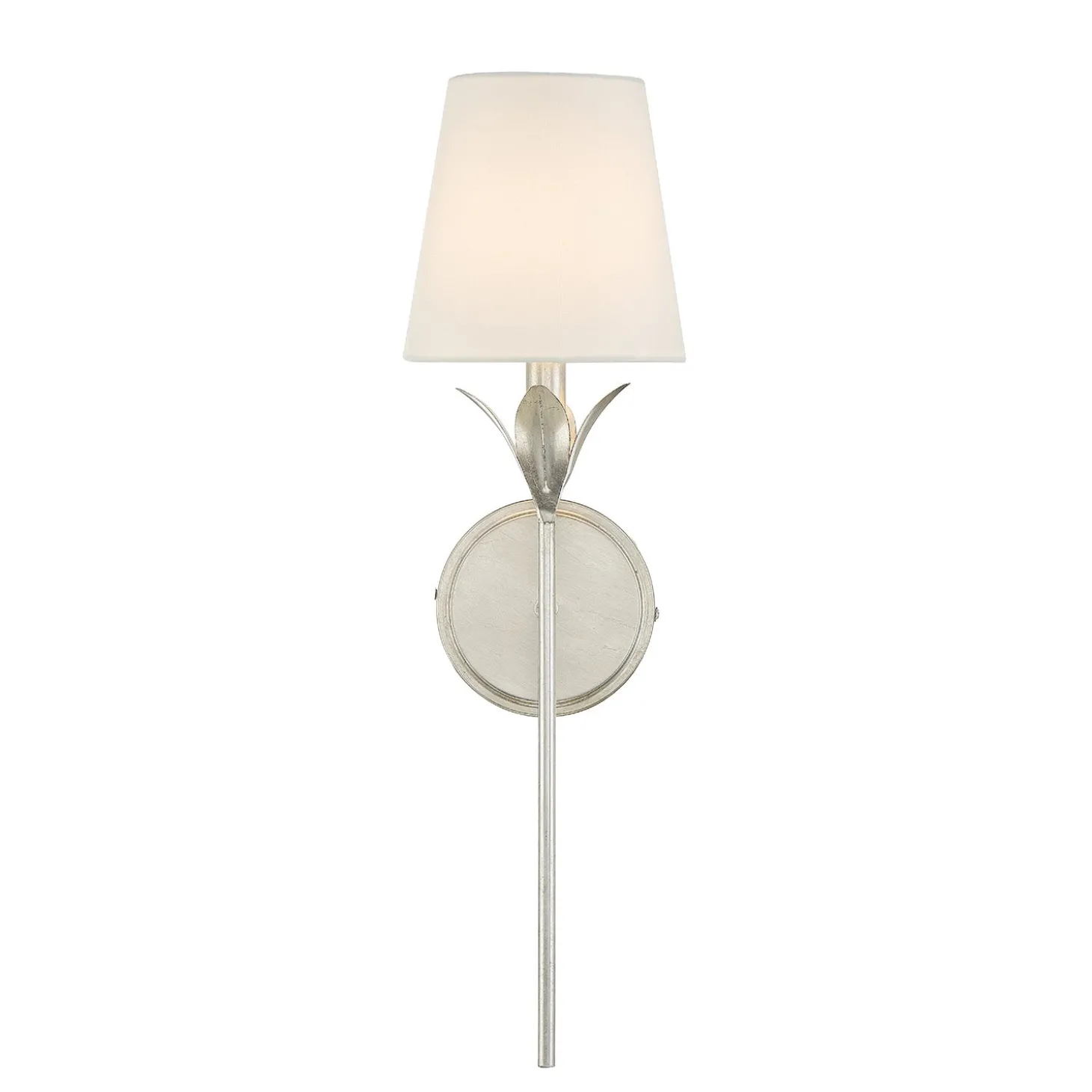 Alice Single Sconce, Antique Silver