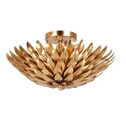 Alysa Semi-Flush 16”, Antique Gold