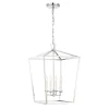 Anover Large Lantern Pendant, Polished Nickel