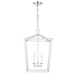 Anover Large Lantern Pendant, Polished Nickel