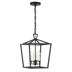 Anover Medium Lantern Pendant, Matte Black