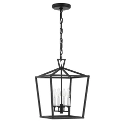 Anover Medium Lantern Pendant, Matte Black
