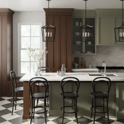 Anover Medium Lantern Pendant, Matte Black