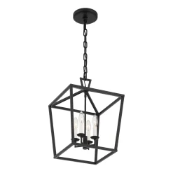 Anover Medium Lantern Pendant, Matte Black