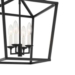 Anover Medium Lantern Pendant, Matte Black