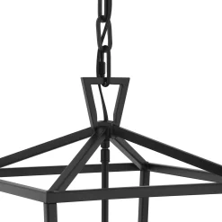 Anover Medium Lantern Pendant, Matte Black