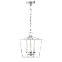 Anover Small Lantern Pendant, Polished Nickel