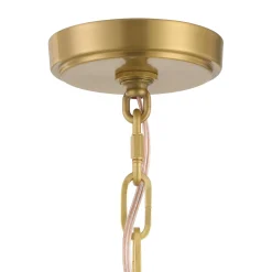 Anover Small Lantern Pendant, Satin Brass