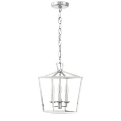 Anover Small Lantern Pendant, Polished Nickel