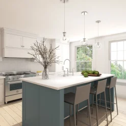 Aria 8" Clear Globe Pendant, Polished Nickel