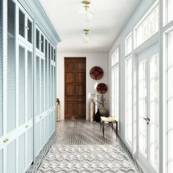 Aria 10" Flush Mount, Satin Brass with Clear Glass