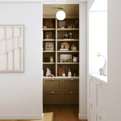 Aria 10" Flush Mount, Satin Brass with Opal Glass