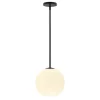Aria 10" Opal Globe Pendant , Matte Black