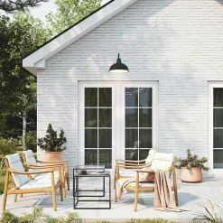 Asher Large Outdoor Wall Light, Black