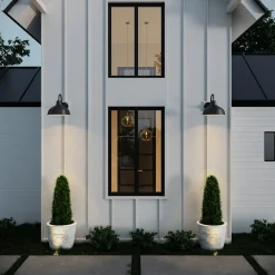 Asher Large Outdoor Wall Light, Black