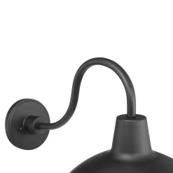 Asher Large Outdoor Wall Light, Black