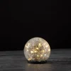 Avalon Solar Crackled Glass Globe, Small