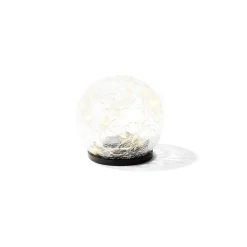 Avalon Solar Crackled Glass Globe, Small