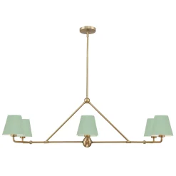 Banks 6 Light Linear Chandelier 46