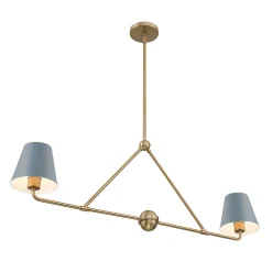 Banks 2 Shade Linear Pendant 42