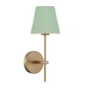 Banks Wall Sconce, Sage Green and Brass