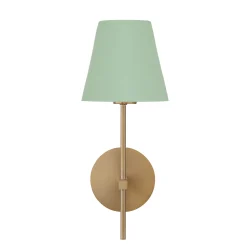 Banks Wall Sconce, Sage Green and Brass