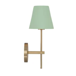 Banks Wall Sconce, Sage Green and Brass