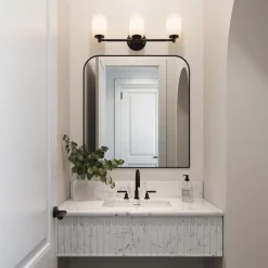 Becca 3 Light Vanity, Matte Black