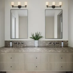 Becca 3 Light Vanity, Matte Black