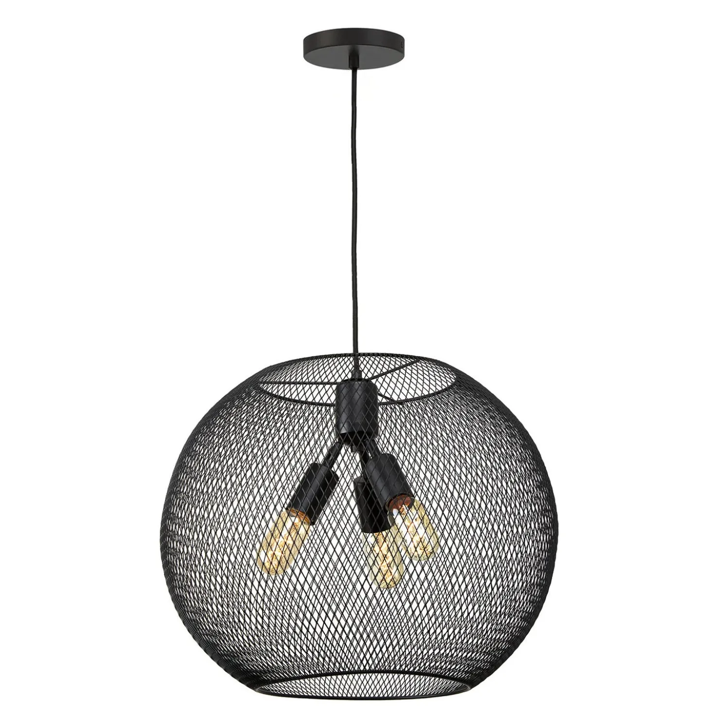 Bergen Globe Pendant, Matte Black