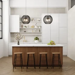 Bergen Globe Pendant, Matte Black