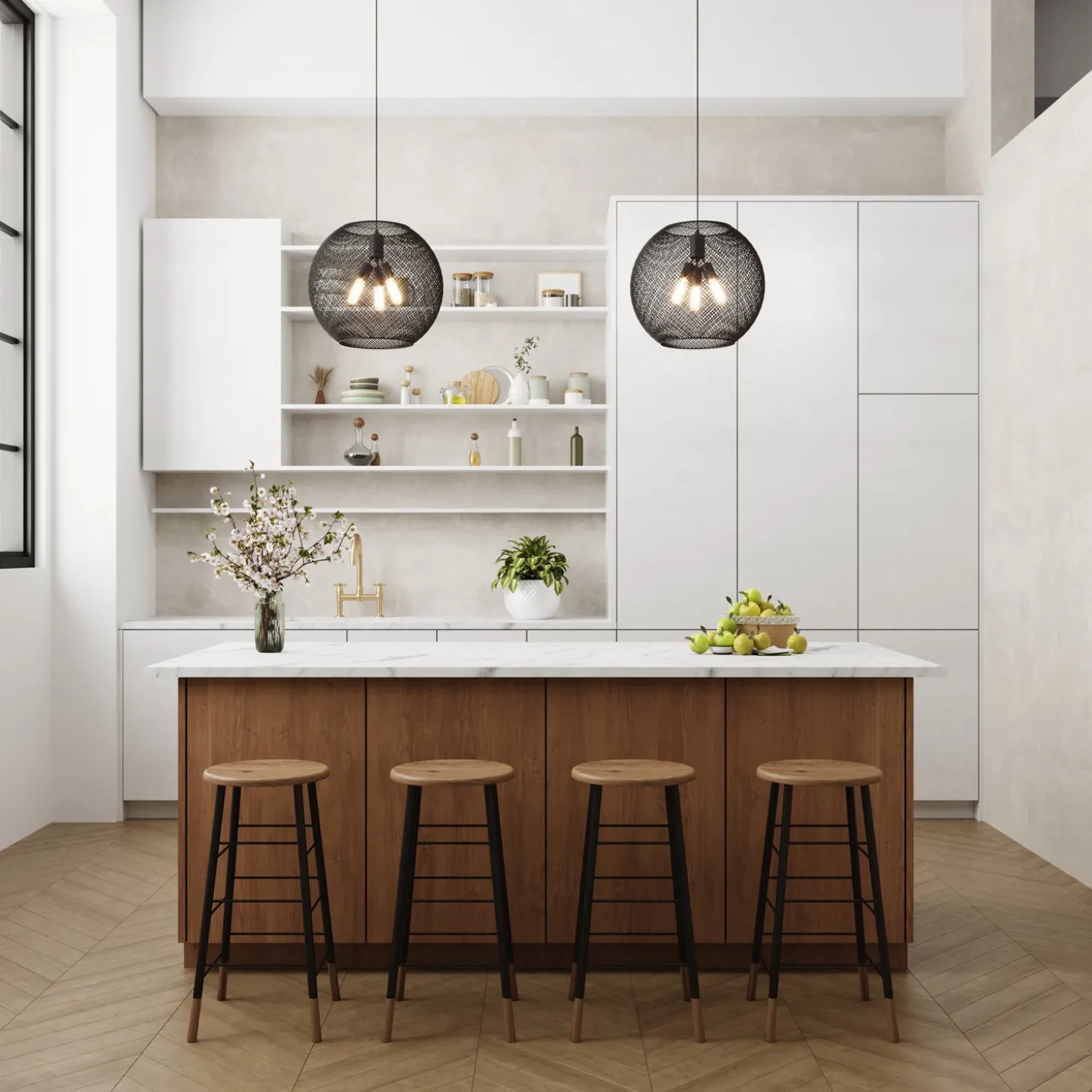 Bergen Globe Pendant, Matte Black