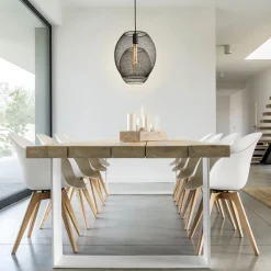 Bergen Oval Pendant, Matte Black