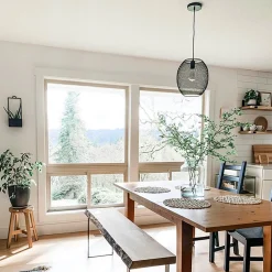 Bergen Oval Pendant, Matte Black