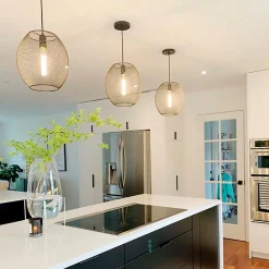 Bergen Oval Pendant, Matte Black