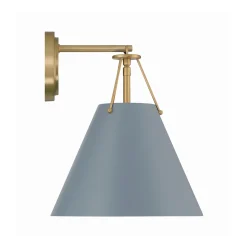 Bowie Wall Sconce, French Blue and Brass