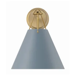 Bowie Wall Sconce, French Blue and Brass