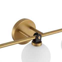 Bryce 3 Globe LED Vanity, Aged Brass