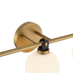Bryce 3 Globe LED Vanity, Aged Brass