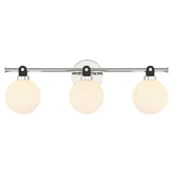 Bryce 3 Globe LED Vanity, Polished Nickel