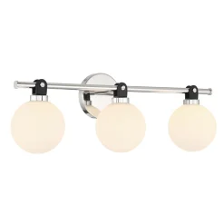 Bryce 3 Globe LED Vanity, Polished Nickel