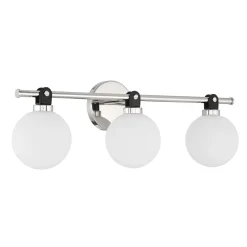 Bryce 3 Globe LED Vanity, Polished Nickel